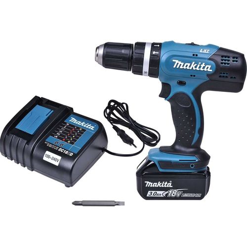 Parafusadeira/Furadeira de Impacto a Bateria 18V 3.0Ah Li-Ion com Carregador - Makita -DHP453SFX8