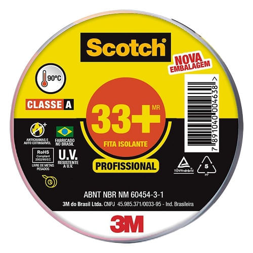 Fita Isolante 33+ Scotch™ 3M™