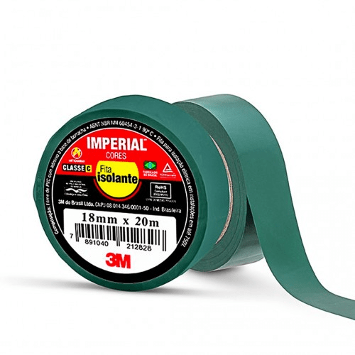 Fita Isolante Imperial® Verde, 18mm x 20m 3M™