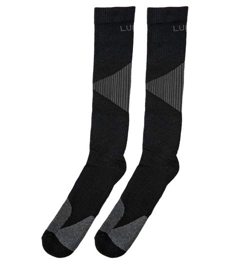 Meia Lurk Cano Longo PRETO/CHUMBO - ÚNICO 36-43