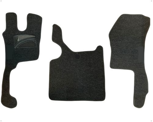 Jogo Carpete Aveludado com Velcro Cinza Com Vies Cinza para Caminhão Scania Cabine G Série 4