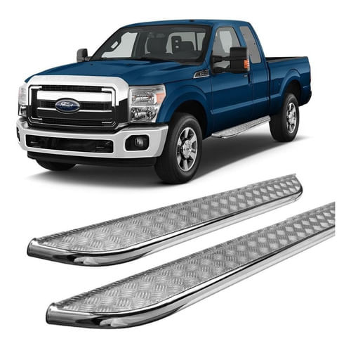 Estribo F-250 Chapa Aço Cromado C S Cabine Simples
