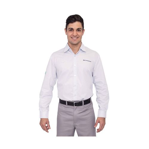 camisa gerente masculina manga longa p   / UN / Brmania