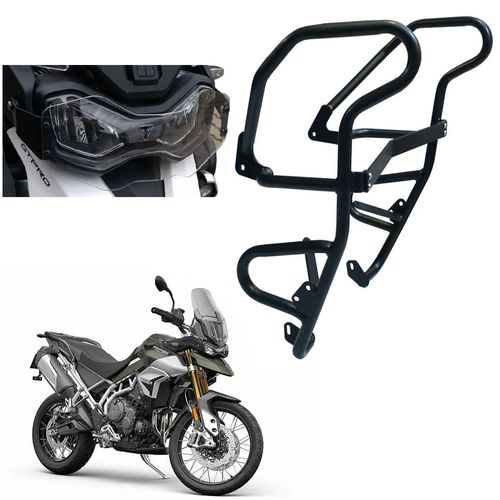Combo Protetor Motor Start + Protetor Farol Start Tiger 900