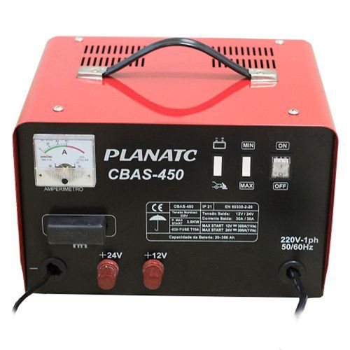 Carregador De Bateria 12/24V 30Ap - 110V - Auxiliar De Partida 300A - Cbas450/1-I - Planatc