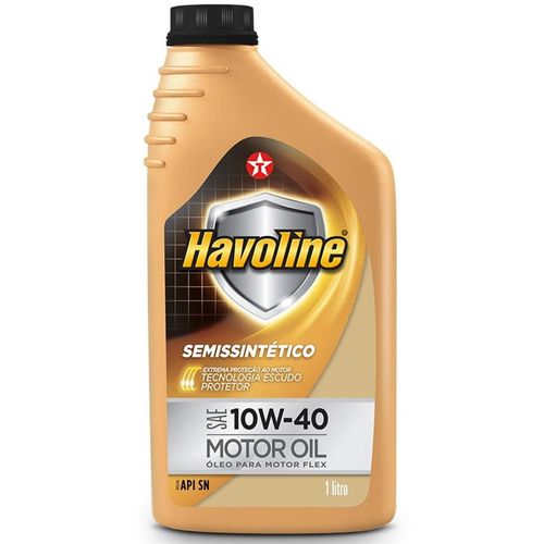 Óleo Lubrificante do Motor Texaco Havoline API SN 10W40 Semissintético com Tecnologia Escudo Protetor - 1L