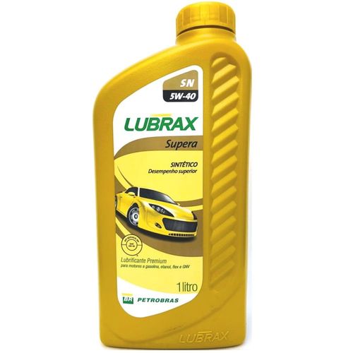 Óleo Lubrificante do Motor Petrobas Lubrax Supera API SN 5w40 100% Sintético 1L