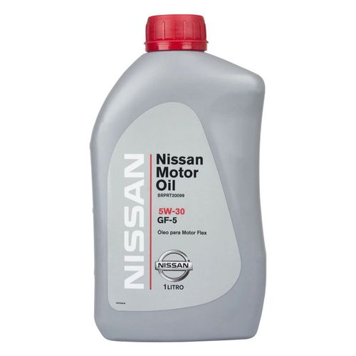 Óleo Lubrificante do Motor Original Nissan 5W30 GF5 API SN 100% Sintético Aplicado nos Veículos (Tiida, March, Versa, Sentra, Livina) 1L