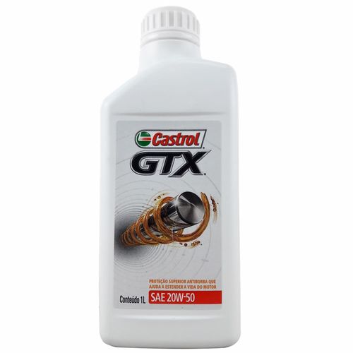 Óleo Lubrificante do Motor Castrol GTX  20W50 SL Anti Borra 1L