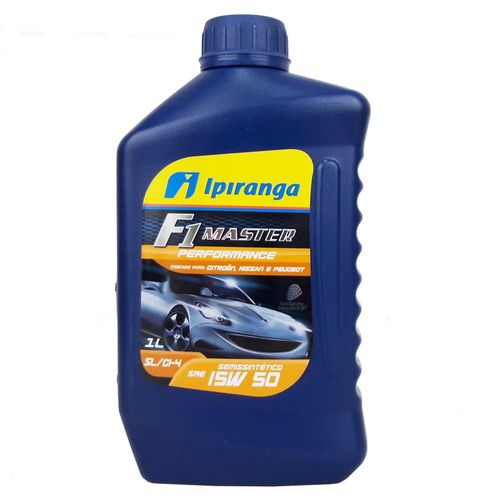 Óleo Lubrificante do Motor Ipiranga F1 Master Performance SAE 15W50 SL / Cl-4 Semissintético 1L