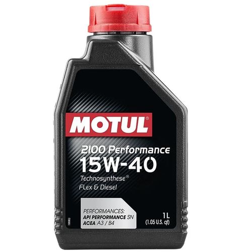 Óleo Lubrificante do Motor Motul 2100 Performance 15W40 Semissintético API SN ACEA A3/B4 1L