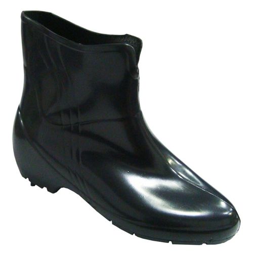 Bota Galocha Borracha Feminina Preta Cano Curto