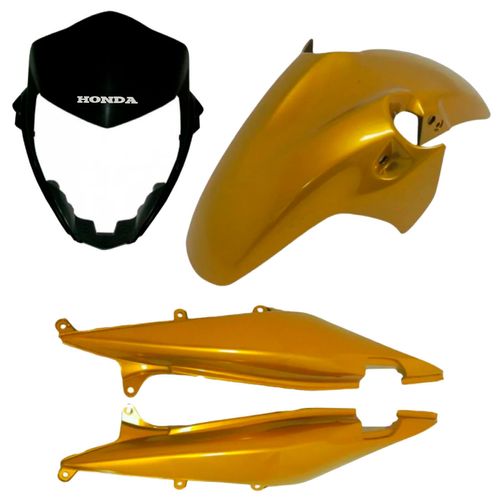 Paralama Carenagem Do Farol Original E Rabeta Cb300 Dourado