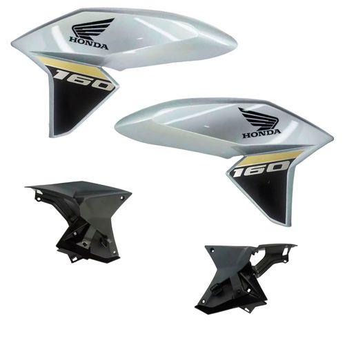 Aba Tanque Titan 160 Prata 25 Anos 2019 Adesivada Com Complemento Par