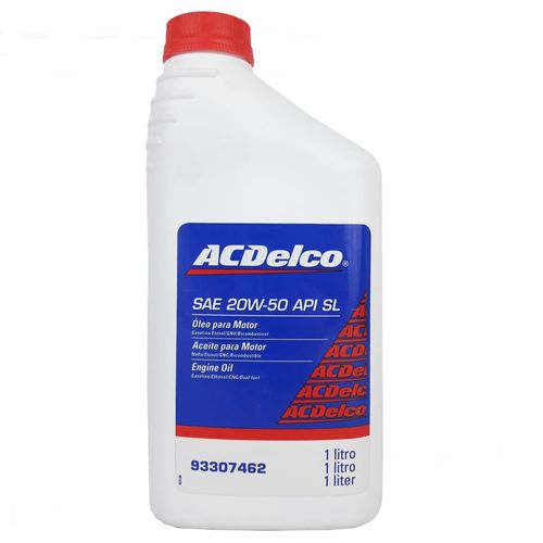 Óleo Lubrificante do Motor ACDelco SAE 20W50 API SL Mineral 1L