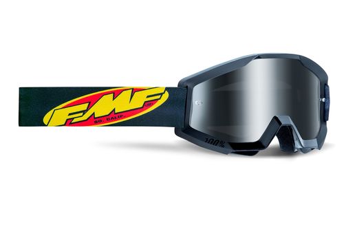 Óculos Motocross FMF Powecore Lente Espelhada - Preto