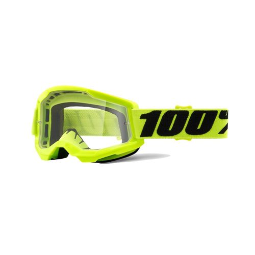 Óculos 100% Strata 2 Fluo Yellow Lente Transparente