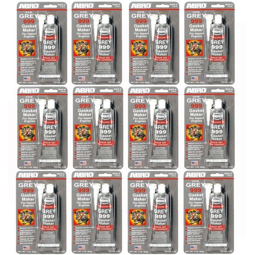 Kit 12 Tubos de Cola Silicone Grey 999 Abro 85g