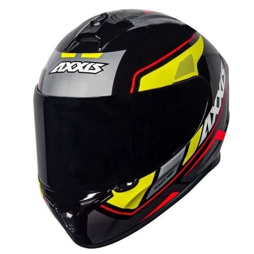 CAPACETE AXXIS DRAKEN WIND GLOSS BLACK/ YELLOW/ RED