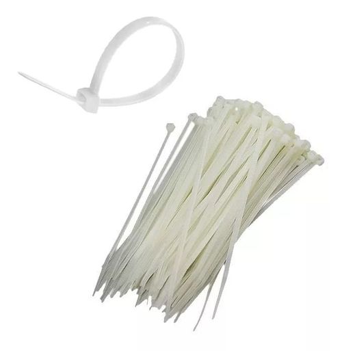 Abraçadeira de Nylon 100 unidades 2,5X200 Cor Branca Starfer 1010107