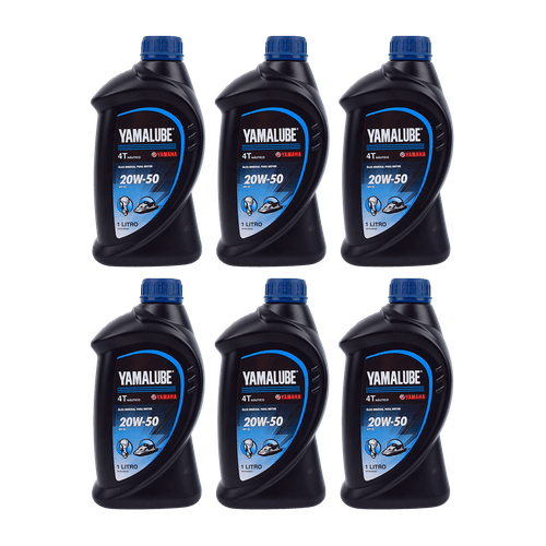 Kit 6 Óleo Yamalube Náutico 4 Tempos Sae 20W50 API SL
