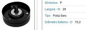 Polia Correia Alternador Fox 1.0 1.6 8V 2003