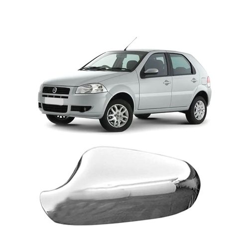 Capa Espelho Retrovisor Esquerdo Fiat Palio 2011 em Diante Cromada