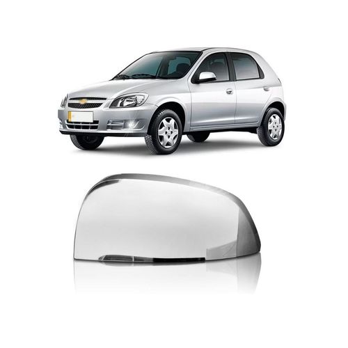 Capa Retrovisor Esquerdo Chevrolet Celta 2007 em Diante Cromado